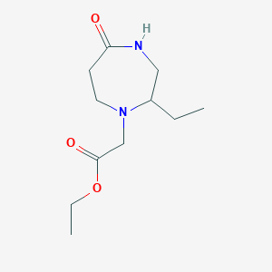 Ethyl (2-ethyl-5-oxo-1,4-diazepan-1-yl)acetate