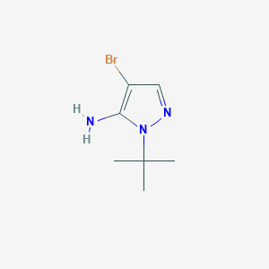 molecular formula C7H12BrN3 B13271337 4-bromo-1-tert-butyl-1H-pyrazol-5-amine 