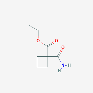 molecular formula C8H13NO3 B1327135 Ethyl 1-(aminocarbonyl)cyclobutanecarboxylate CAS No. 1142198-19-3