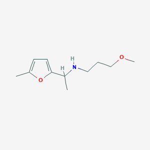 molecular formula C11H19NO2 B13271370 (3-Methoxypropyl)[1-(5-methylfuran-2-yl)ethyl]amine 