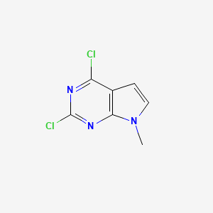 molecular formula C7H5Cl2N3 B1327138 2,4-dichloro-7-methyl-7H-pyrrolo[2,3-d]pyrimidine CAS No. 90213-67-5