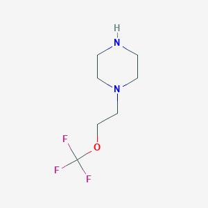 molecular formula C7H13F3N2O B13271423 1-[2-(Trifluoromethoxy)ethyl]piperazine 
