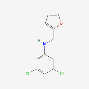 molecular formula C11H9Cl2NO B13271435 3,5-dichloro-N-(furan-2-ylmethyl)aniline 