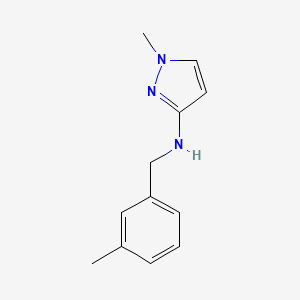 molecular formula C12H15N3 B13271445 1-Methyl-N-[(3-methylphenyl)methyl]-1H-pyrazol-3-amine 