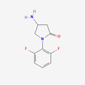 molecular formula C10H10F2N2O B13271495 4-Amino-1-(2,6-difluorophenyl)pyrrolidin-2-one 