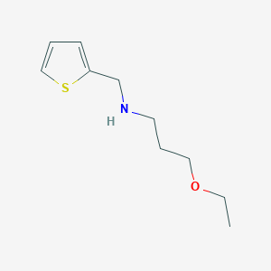 molecular formula C10H17NOS B13271498 (3-Ethoxypropyl)(thiophen-2-ylmethyl)amine 