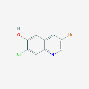 molecular formula C9H5BrClNO B1327150 3-溴-7-氯-6-喹啉酚 CAS No. 1009811-89-5