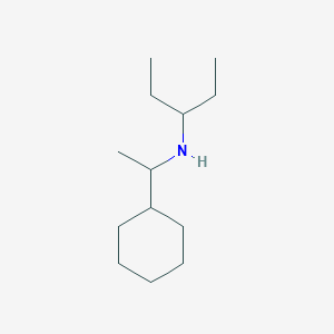 molecular formula C13H27N B13271501 (1-Cyclohexylethyl)(pentan-3-yl)amine 