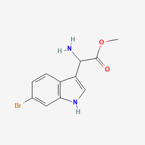 molecular formula C11H11BrN2O2 B13271503 Methyl 2-amino-2-(6-bromo-1H-indol-3-yl)acetate 