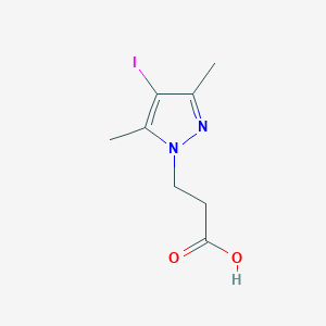 molecular formula C8H11IN2O2 B1327152 3-(4-iodo-3,5-dimethyl-1H-pyrazol-1-yl)propanoic acid CAS No. 6645-81-4