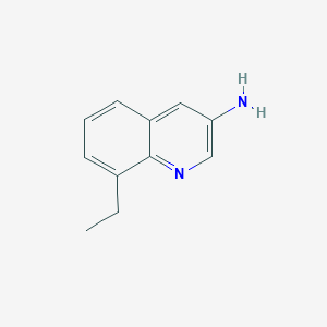 molecular formula C11H12N2 B13271536 8-Ethylquinolin-3-amine 