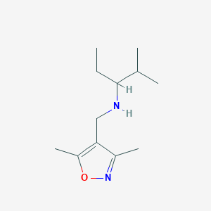 molecular formula C12H22N2O B13271540 [(Dimethyl-1,2-oxazol-4-yl)methyl](2-methylpentan-3-yl)amine 
