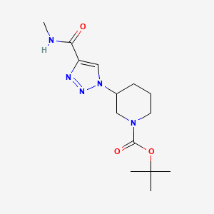 molecular formula C14H23N5O3 B13271554 tert-butyl 3-[4-(methylcarbamoyl)-1H-1,2,3-triazol-1-yl]piperidine-1-carboxylate 