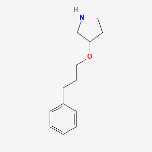 molecular formula C13H19NO B13271584 3-(3-Phenylpropoxy)pyrrolidine 