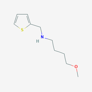molecular formula C10H17NOS B13271587 (4-Methoxybutyl)(thiophen-2-ylmethyl)amine 