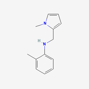 molecular formula C13H16N2 B13271597 2-Methyl-N-[(1-methyl-1H-pyrrol-2-yl)methyl]aniline 