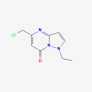 molecular formula C9H10ClN3O B1327161 5-(chloromethyl)-1-ethylpyrazolo[1,5-a]pyrimidin-7(1H)-one CAS No. 1018165-90-6