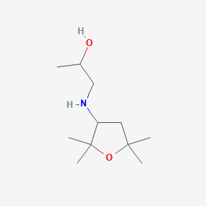molecular formula C11H23NO2 B13271613 1-[(2,2,5,5-Tetramethyloxolan-3-yl)amino]propan-2-ol 