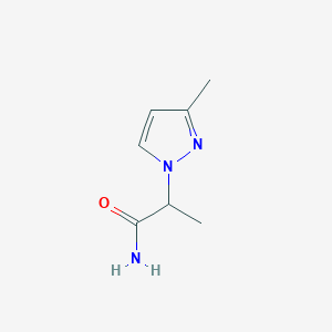 molecular formula C7H11N3O B1327163 2-(3-methyl-1H-pyrazol-1-yl)propanamide CAS No. 1171977-37-9