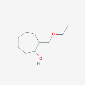 molecular formula C10H20O2 B13271633 2-(Ethoxymethyl)cycloheptan-1-ol 