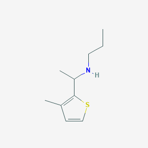 molecular formula C10H17NS B13271643 [1-(3-Methylthiophen-2-yl)ethyl](propyl)amine 