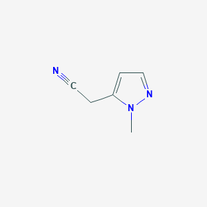 molecular formula C6H7N3 B1327165 2-(1-Methyl-1H-pyrazol-5-yl)acetonitrile CAS No. 1071814-43-1