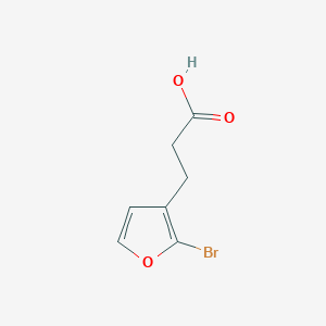 molecular formula C7H7BrO3 B13271651 3-(2-Bromofuran-3-yl)propanoic acid 