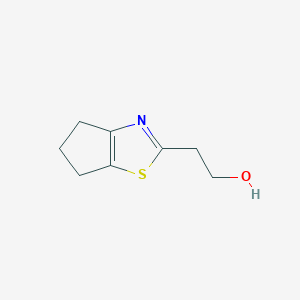 molecular formula C8H11NOS B13271661 2-{4H,5H,6H-cyclopenta[d][1,3]thiazol-2-yl}ethan-1-ol 