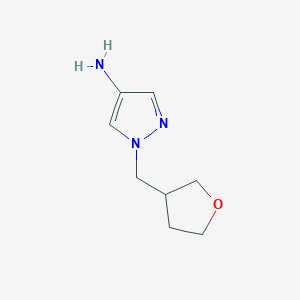 molecular formula C8H13N3O B1327167 1-(Oxolan-3-ylmethyl)pyrazole-4-ylamine 