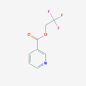 molecular formula C8H6F3NO2 B13271672 2,2,2-trifluoroethyl pyridine-3-carboxylate 