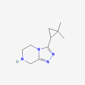molecular formula C10H16N4 B13271679 3-(2,2-Dimethylcyclopropyl)-5H,6H,7H,8H-[1,2,4]triazolo[4,3-a]pyrazine 
