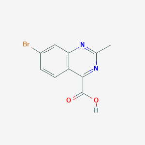 molecular formula C10H7BrN2O2 B13271699 7-Bromo-2-methylquinazoline-4-carboxylic acid 