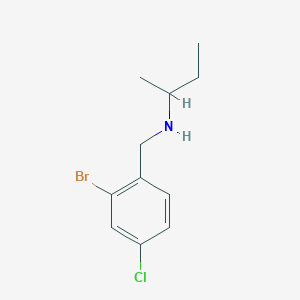 molecular formula C11H15BrClN B13271715 [(2-Bromo-4-chlorophenyl)methyl](butan-2-yl)amine 