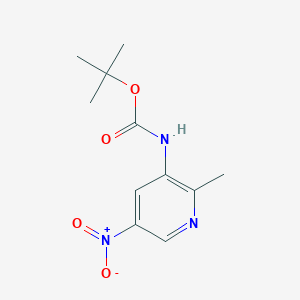 molecular formula C11H15N3O4 B1327172 tert-Butyl (2-methyl-5-nitropyridin-3-yl)carbamate CAS No. 1008139-18-1