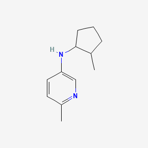 molecular formula C12H18N2 B13271736 6-methyl-N-(2-methylcyclopentyl)pyridin-3-amine 