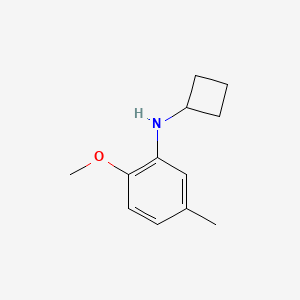 molecular formula C12H17NO B13271759 N-cyclobutyl-2-methoxy-5-methylaniline 