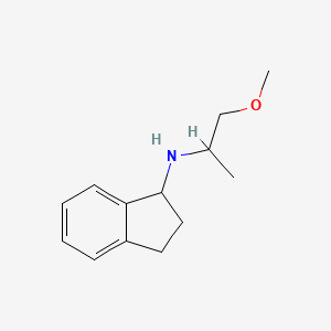 molecular formula C13H19NO B13271770 N-(1-methoxypropan-2-yl)-2,3-dihydro-1H-inden-1-amine 