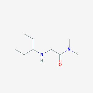 molecular formula C9H20N2O B13271777 N,N-Dimethyl-2-[(pentan-3-yl)amino]acetamide 