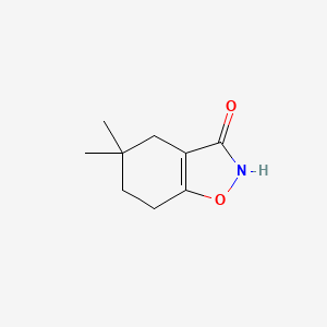 molecular formula C9H13NO2 B13271784 5,5-Dimethyl-4,5,6,7-tetrahydro-1,2-benzoxazol-3-ol 