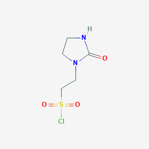 molecular formula C5H9ClN2O3S B13271785 2-(2-Oxoimidazolidin-1-yl)ethane-1-sulfonyl chloride 