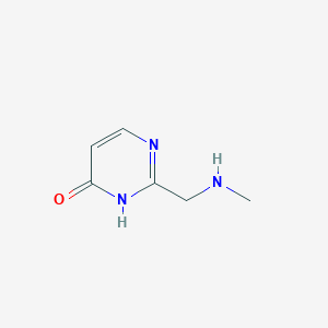 molecular formula C6H9N3O B13271844 2-[(Methylamino)methyl]-3,4-dihydropyrimidin-4-one 