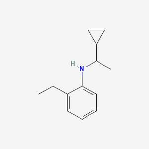 molecular formula C13H19N B13271845 N-(1-cyclopropylethyl)-2-ethylaniline 