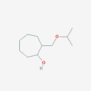 molecular formula C11H22O2 B13271861 2-[(Propan-2-yloxy)methyl]cycloheptan-1-ol 