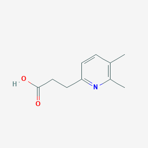 molecular formula C10H13NO2 B13271863 3-(5,6-Dimethylpyridin-2-yl)propanoic acid 