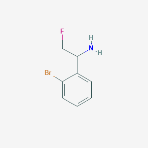 molecular formula C8H9BrFN B13271889 1-(2-Bromophenyl)-2-fluoroethan-1-amine 