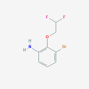 molecular formula C8H8BrF2NO B13271904 3-Bromo-2-(2,2-difluoroethoxy)aniline 