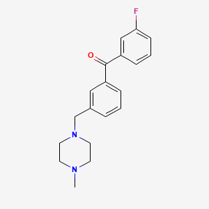 molecular formula C19H21FN2O B1327191 3-Fluoro-3'-(4-methylpiperazinomethyl) benzophenone CAS No. 898788-66-4