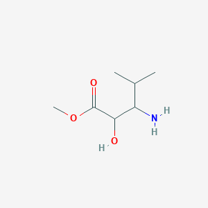 molecular formula C7H15NO3 B13271915 Methyl 3-amino-2-hydroxy-4-methylpentanoate 