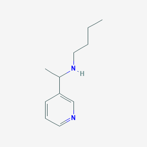 molecular formula C11H18N2 B13271919 Butyl[1-(pyridin-3-YL)ethyl]amine 