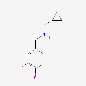 molecular formula C11H13F2N B13271934 (Cyclopropylmethyl)[(3,4-difluorophenyl)methyl]amine 